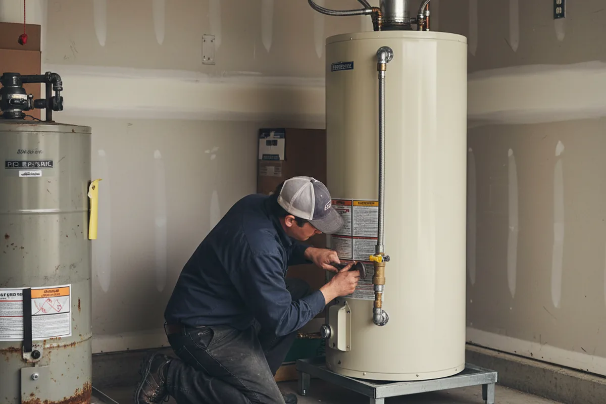 Water heater and shutoff valve replacement in Big Cove Tannery